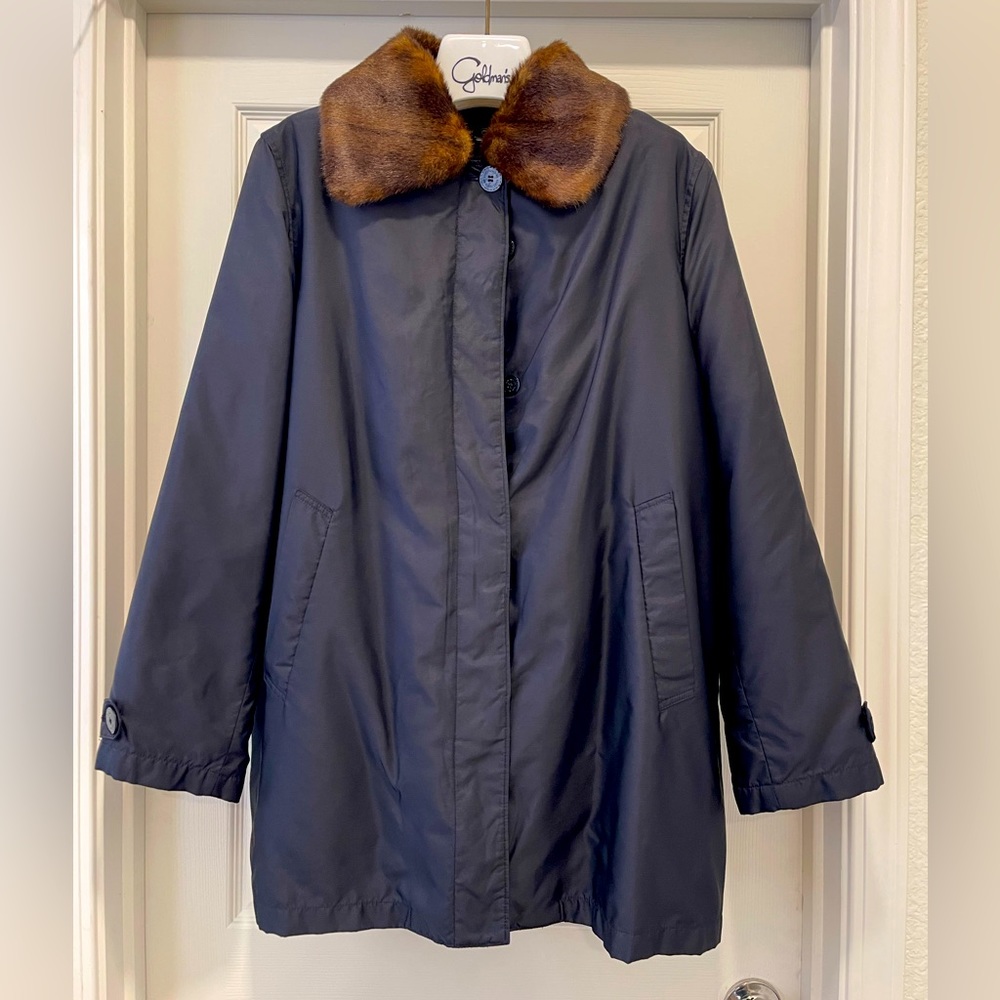 EUC Jones New York Trench with Detachable Faux Fur